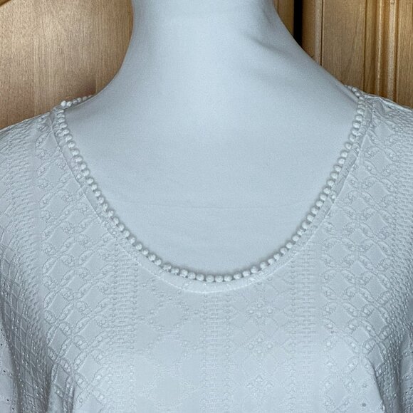 Tommy Hilfiger Crisp White Eyelet T-Shirt, Size SP - Picture 2 of 7